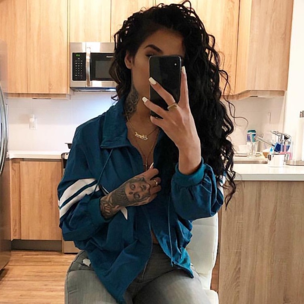 Pink windbreaker style jacket